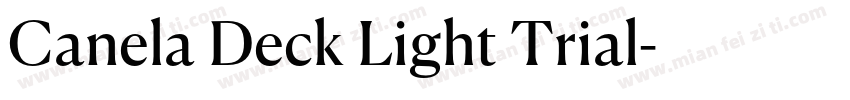 Canela Deck Light Trial字体转换